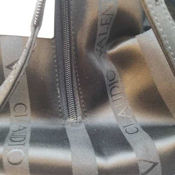 CLAUDIO VALENTINO PARIS Convertable Black Shoulder Satin bag-backpack - Picture 9 of 9